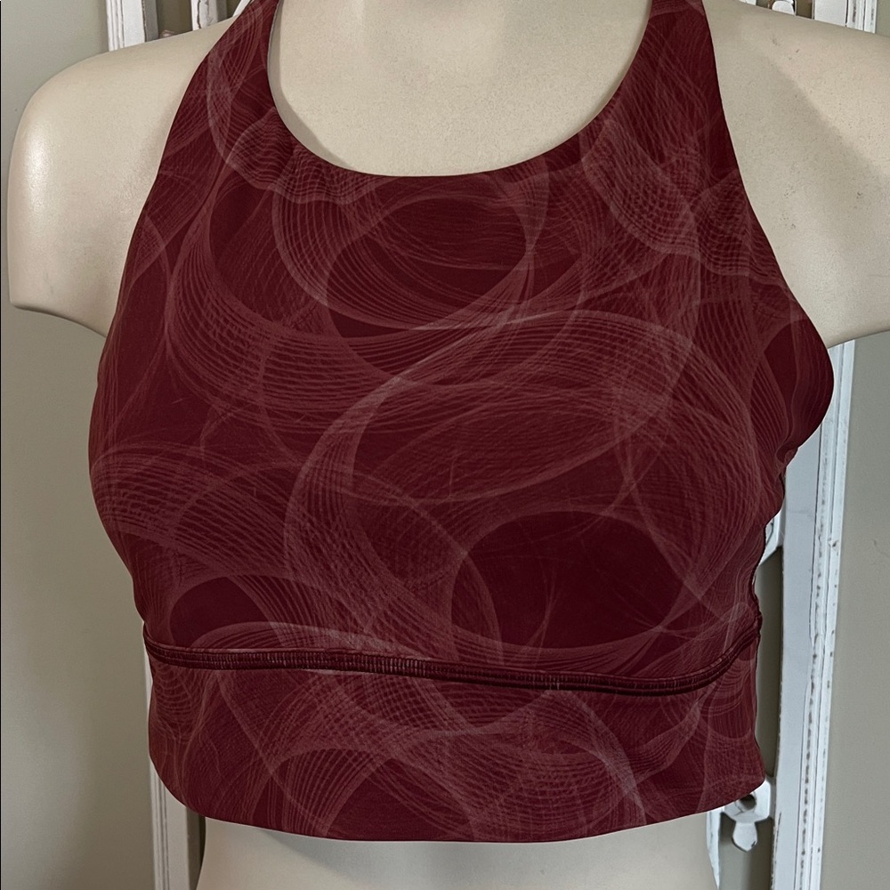 Lululemon Athletica Dusty Burgundy Halter crop top/ Bralette